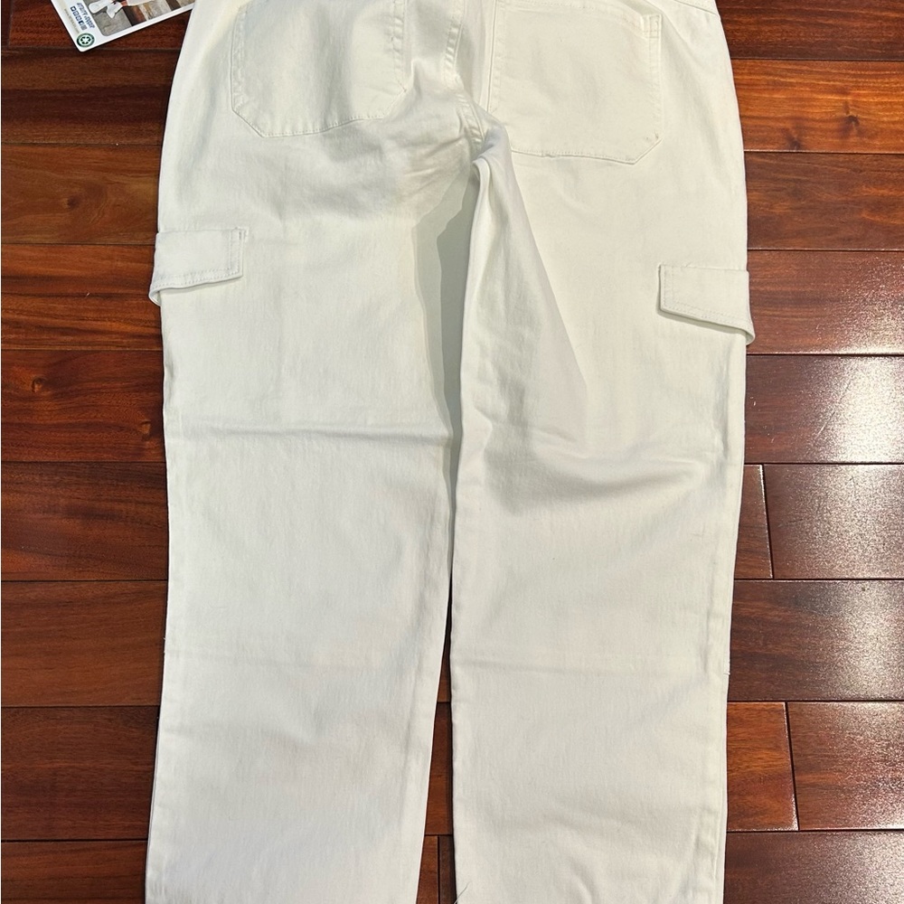 NWT-Rewash White Utility Cargo Jogger Pants-Comfort Stretch Athleisure - Picture 5 of 10